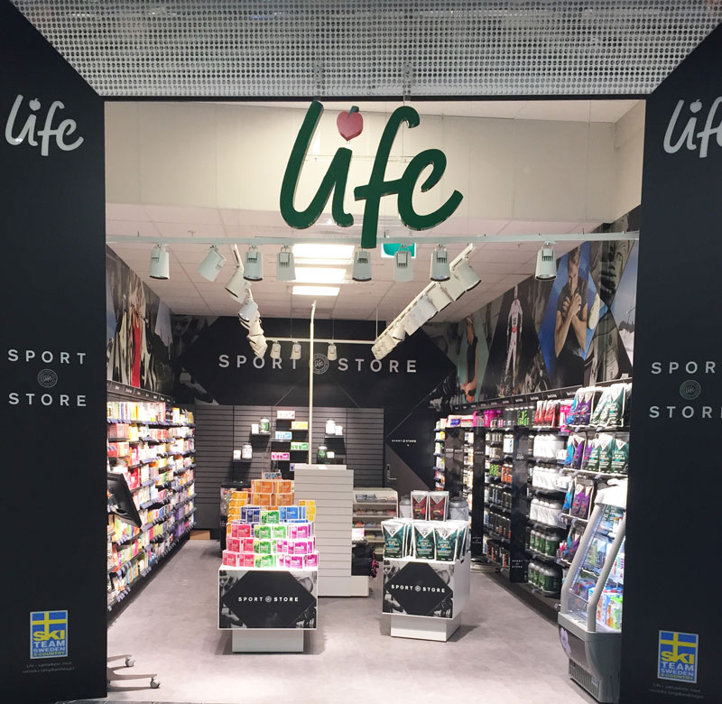 Hälsokedjan Life öppnar sportbutik