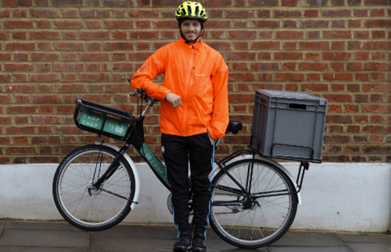 Dagligvaror levereras snabbt med cykel