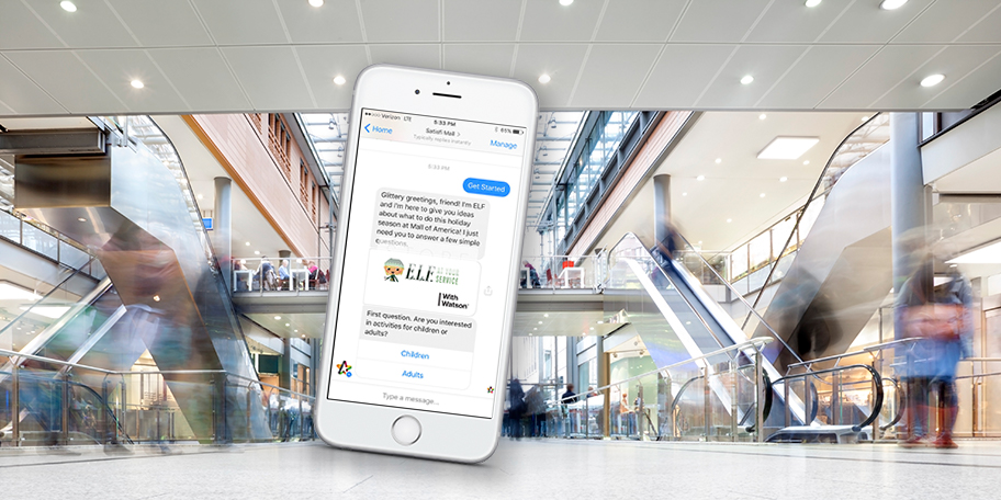 Köpcentrum guidar kunderna med chatbots