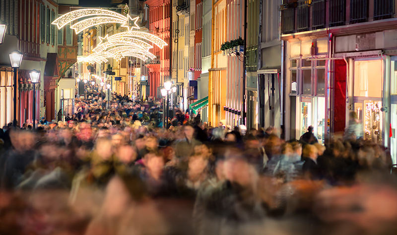 Minskade snittköp i ökande julhandel