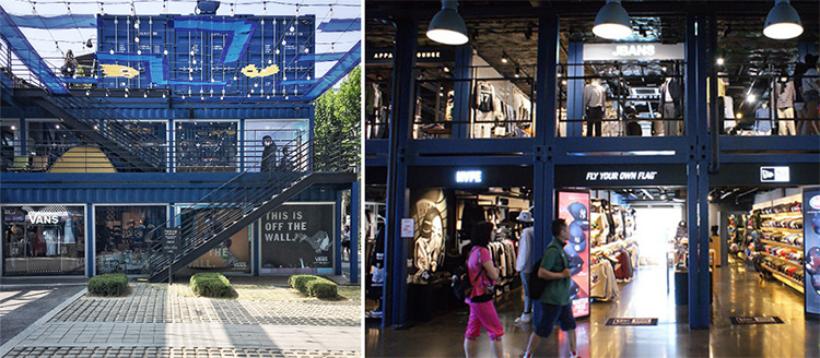 Nytt containercentrum mixar mat och shopping