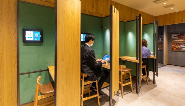 Avskild coworking hos Starbucks