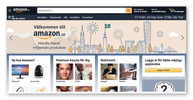 Amazon har nu lanserats i Sverige