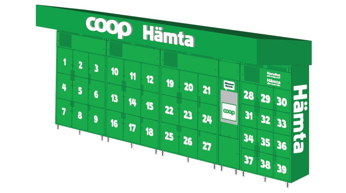 Coop testar externa leveransskåp