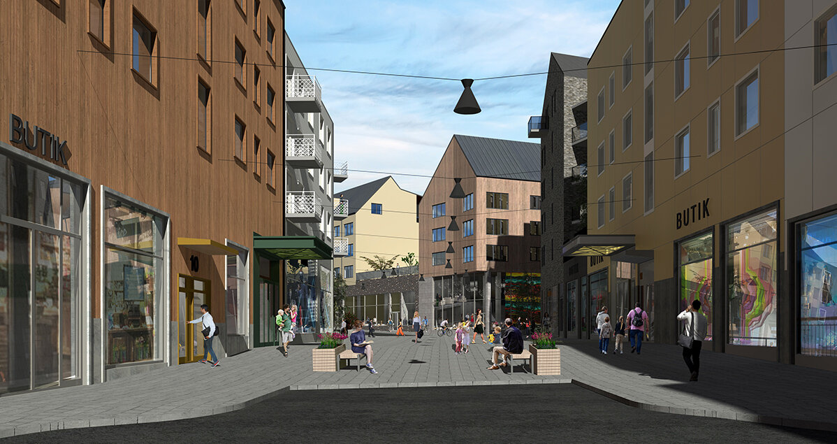 Cityhandeln växer fram i nya Kiruna centrum